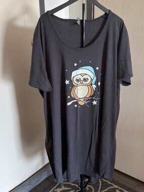 Owl night gown, long sleep shirt